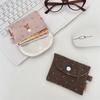 New Floral Corduroy Card Bag Small Coin Wallet Hasp Coin Purse Student ID Card Holder Kids Cute Purse Bus Card Sleeve