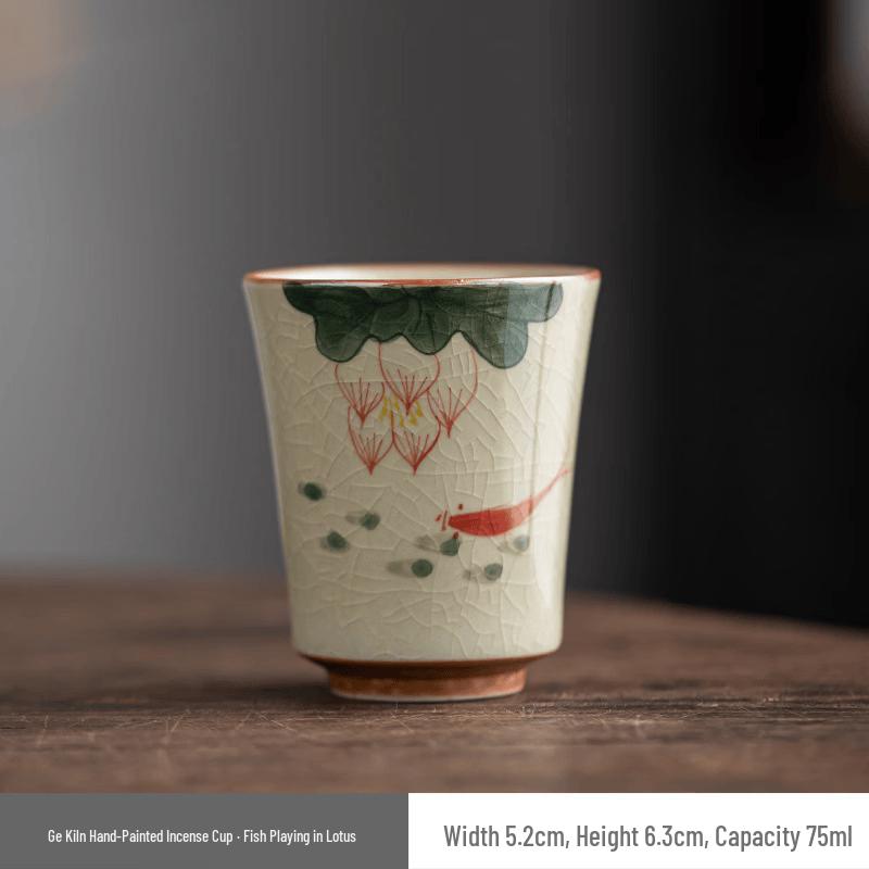 Ge Kiln Hand-painted Ceramic Teacup