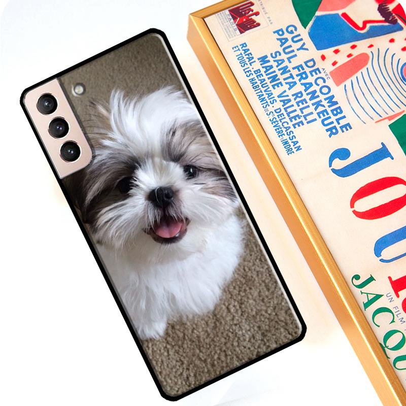 Shih Tzu Puppy Dogs Case For Samsung Galaxy S22 Ultra S8 S9 S10 Note 10 Plus Note 20 S21 Ultra S20 FE Cover