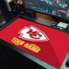 Kansas City Chiefs Druck Kissen Rutschfest Laptop Tablet Großes Mauspadd XXL Matte Mini-PC Spielmatte Mit Verriegeltem Rand