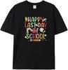 Last Day of School Teacher Shirt: Women Last Day of School Shirts Happy Graduation T Shirt Casual Short Sleeve Tops Black