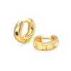 Minimalist Light Luxury Blue Zircon Star Moon Hoop Earrings Fashionable Women Jewelry