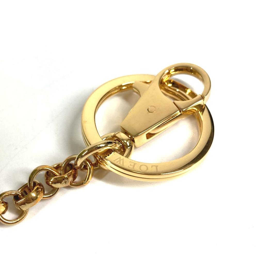 LOEWE Amazona anagram logo Charm Bag Charm Key Holder Leather Green/Gold