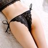 Low Waist Side Tie Exotic T-pants Open Crotch Underwear Sexy Women G-string Thongs Briefs Panties