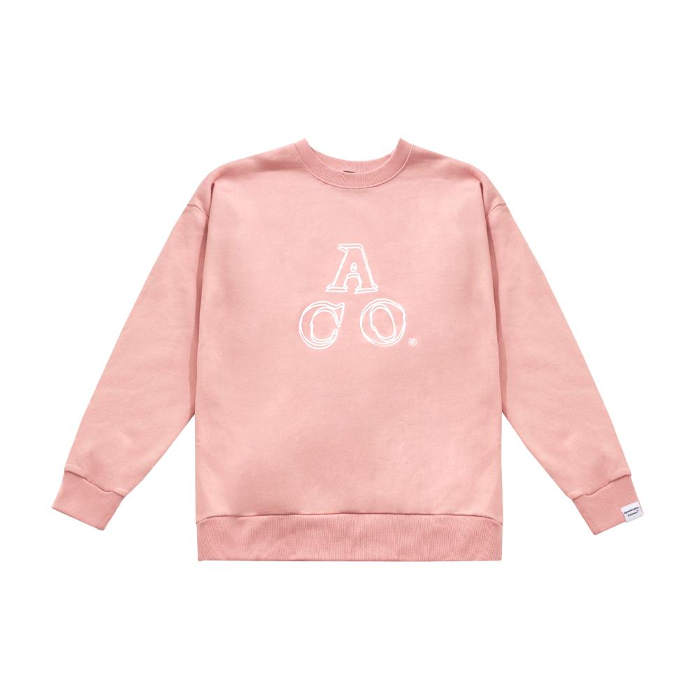 APOSTROPHE COMMA Aco Logo Sweatshirt (Pink/White)