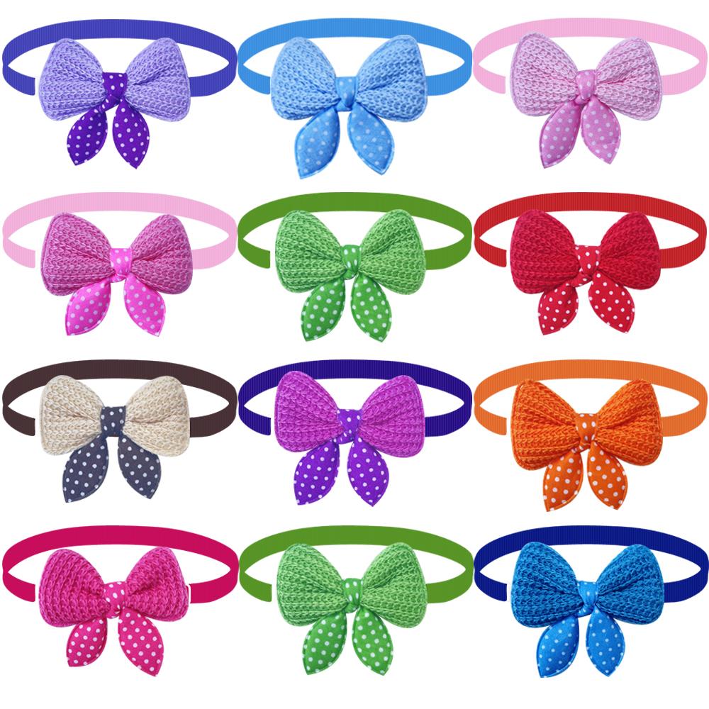 50/100pcs Colorful Pet Dog Cat Bow Tie Pet Products Dog Accessories Pet Dog Bowtie Cute Bow Tie Dog Pet Cat Holiday Supplies 50pcs