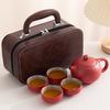 Dehua Coarse Pottery Travel Tea Set Red Teapot Gift Small Set Real Estate Bank Gift Souvenir