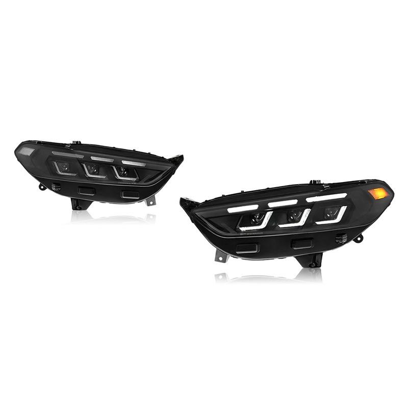 LED Headlight Assembly with Flowing Turn Signals for 13-16 Ford Mondeo, Mustang-Style