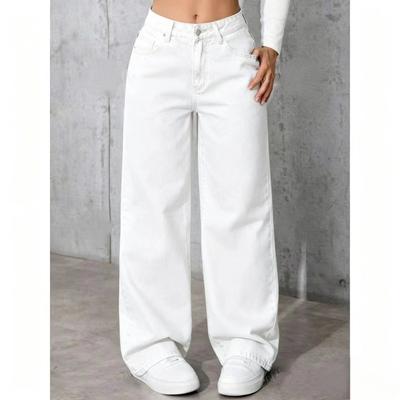 High Waisted Loose Wide Leg Pants, Hanging Floor Length Pants, Black, Straight Leg, Jeans, Women's Pants