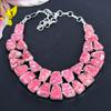 Pink Hememorphite Druzy Gemstone 925 Sterling Silver Jewelry Necklace 18" KG-1836
