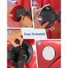Fit for 2015-2020 Ford F-150 Locking Fuel Gas Filler Tank Door Cap Cover with Keys, Gas Tank Cap Fuel Filler Door Cover Trim Exterior Accessories,