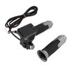 1 Pair Aluminum Throttle Grip LCD Screen Twist Throttle Accelerator Handle Grips with Cable and Key Knock for Electric