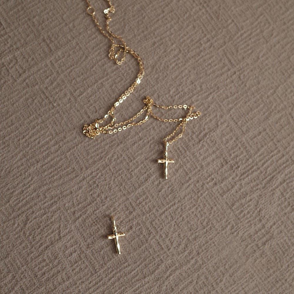 S925 Sterling Silver Necklace Women Do Not Fade Exquisite Fashion Faith Cross European and American Style Collarbone Chain