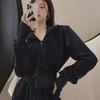 Women's Casual Sports Suit, 2025 Spring/Autumn: Korean Style Wide-Leg Pants & Slim Sweater Two-Piece Set