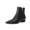 Fashion NEW Autumn Women Boots Pointed Toe Low Heel Ankle Boots Genuine Leather Shoes for Women Black Modern Boots Elegent Short Boots