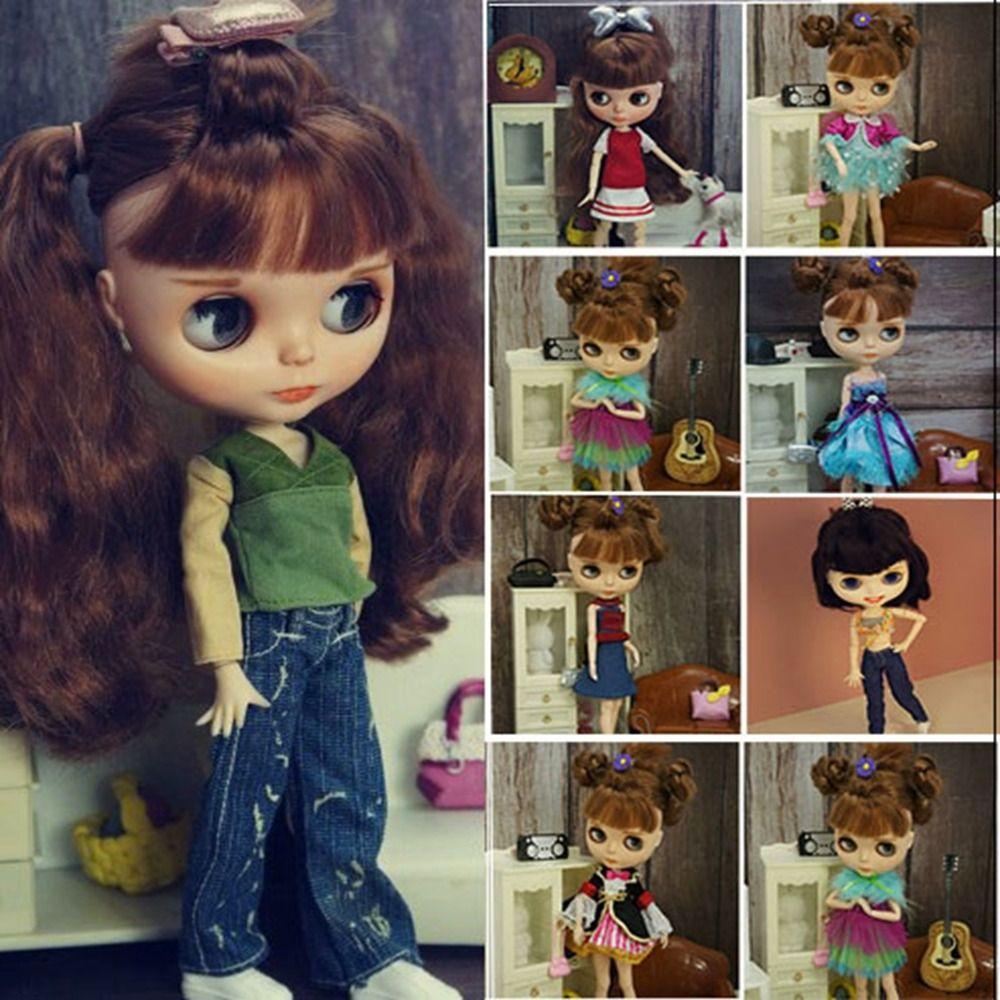 Mini Elegant Jeans Pants Fashion Simple Dresses Coat for azone19 ICY DBS Dolls For blythe Dolls