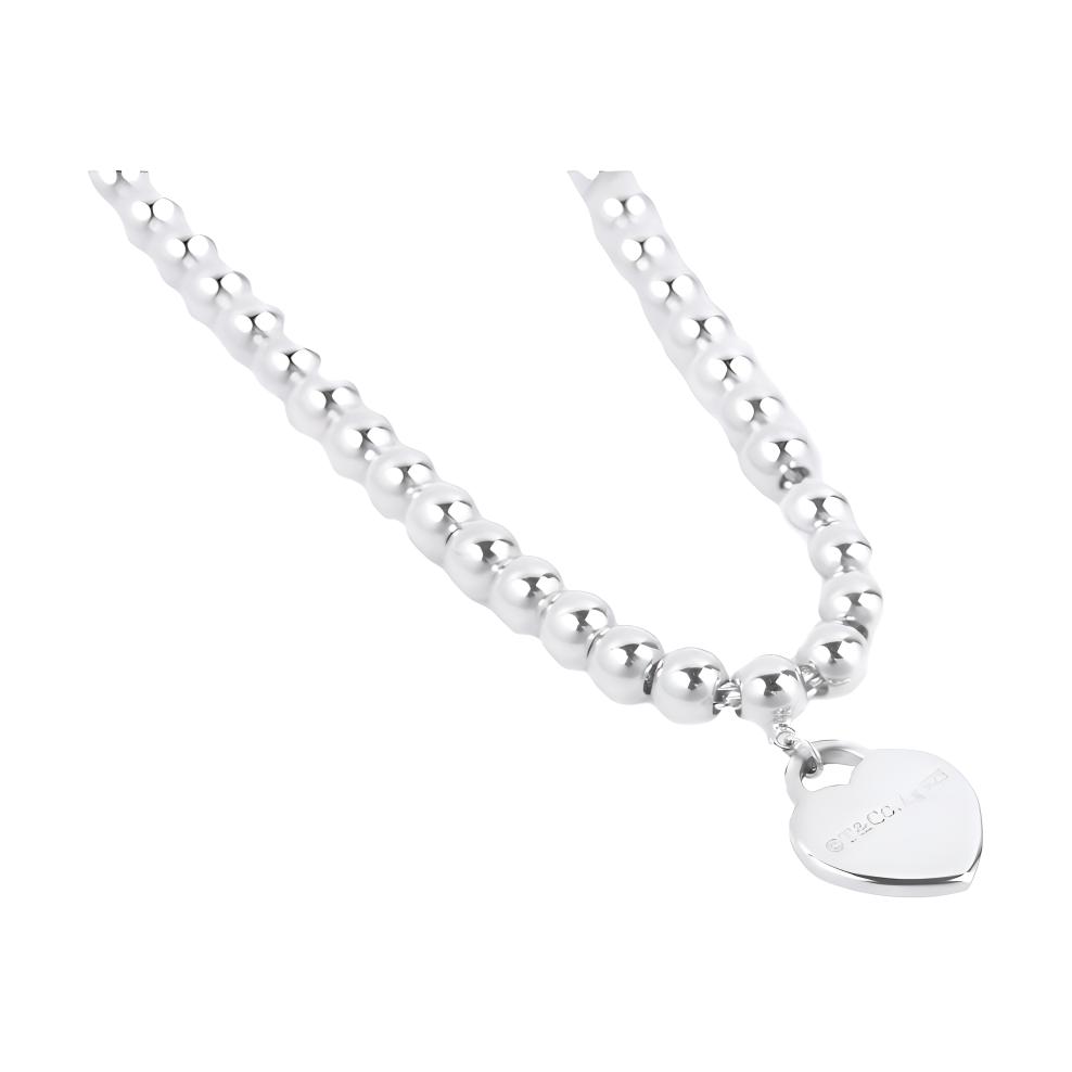 Tiffany & Co.. Return To Tiffany Herzanhänger Perlenarmband Damenarmband Silber 27631886