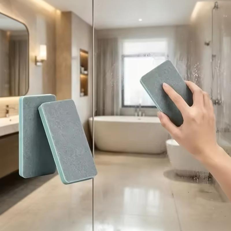 4pcs Glass Magic Cleaning Brush Effective Limescale Water Stain Remover Cleaning Tool for Shower Door Glass Window Home Cleaning