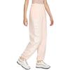 Nike Side Letter High Rise Lace Up Casual Fleece Lined Knitted Sweatpants Women's Ice Guava FB8052-838