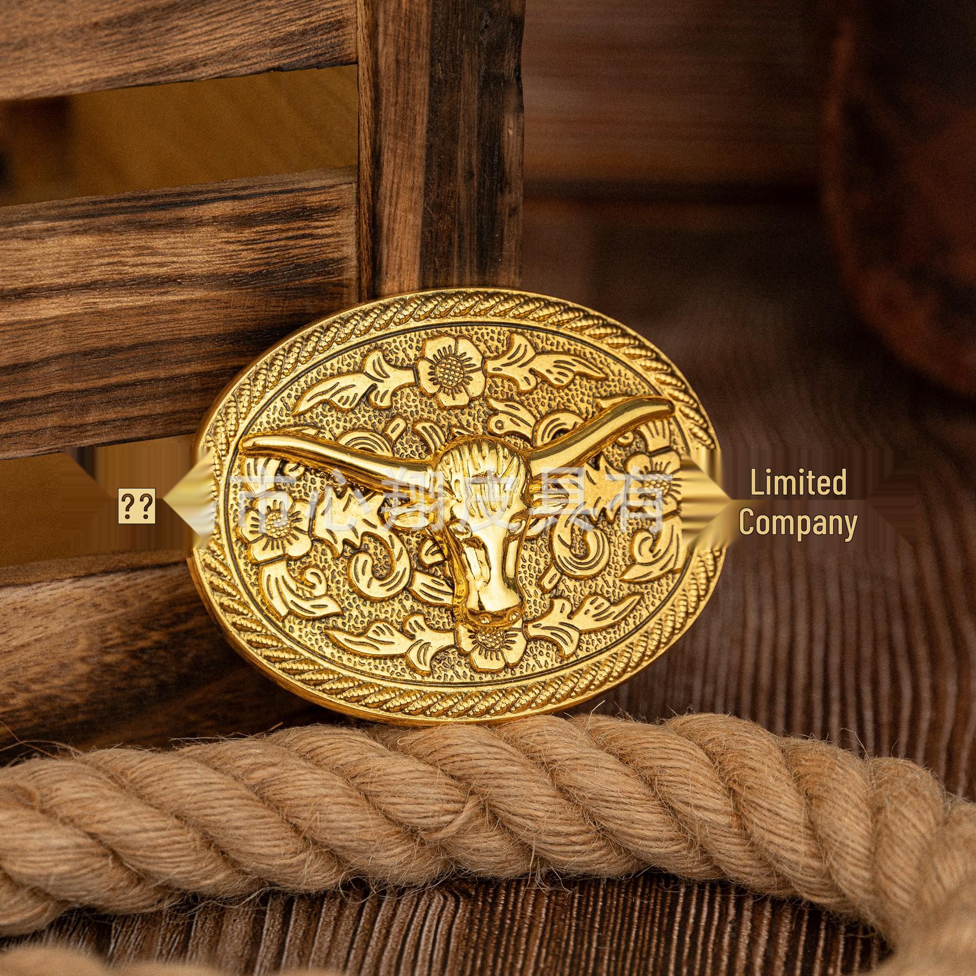Cross Retro Oval Horse Head Antelope Cowboy Knight Zinc Alloy Unisex Belt Buckle