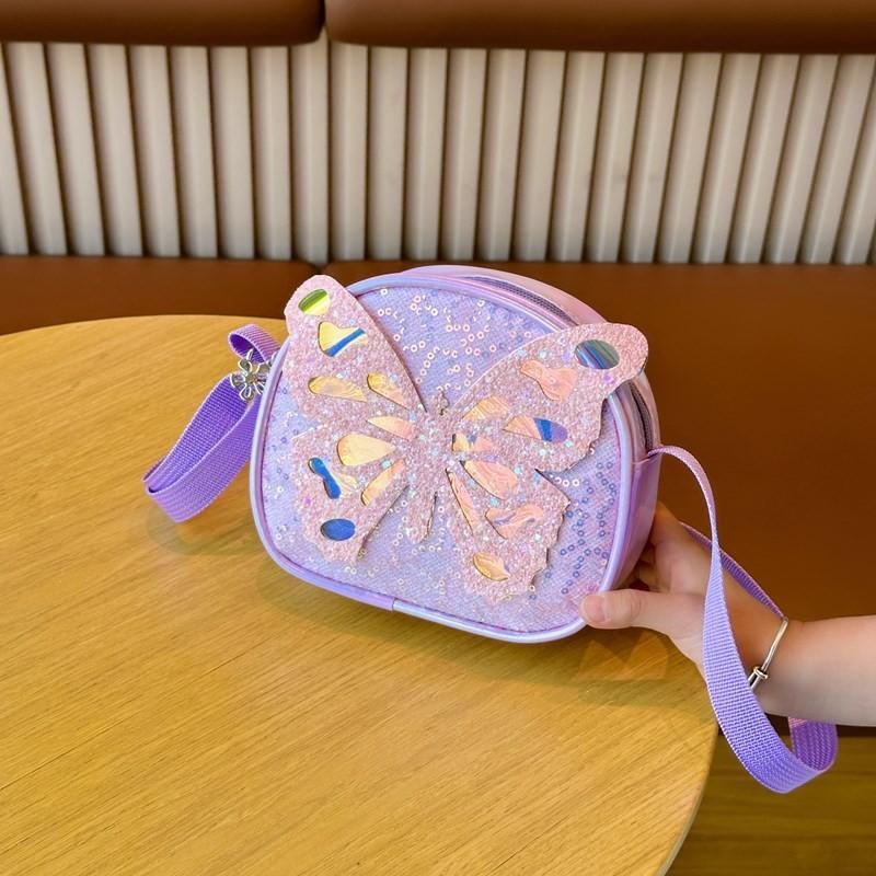 Lightweight Pu Toddler Backpack Charming Sequin Cartoon Bear Bag For Children