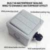 IP66 Rated Outdoor Wall Switch - Weatherproof Push Button, 1/2/3 Gang 16A for Home & Garden