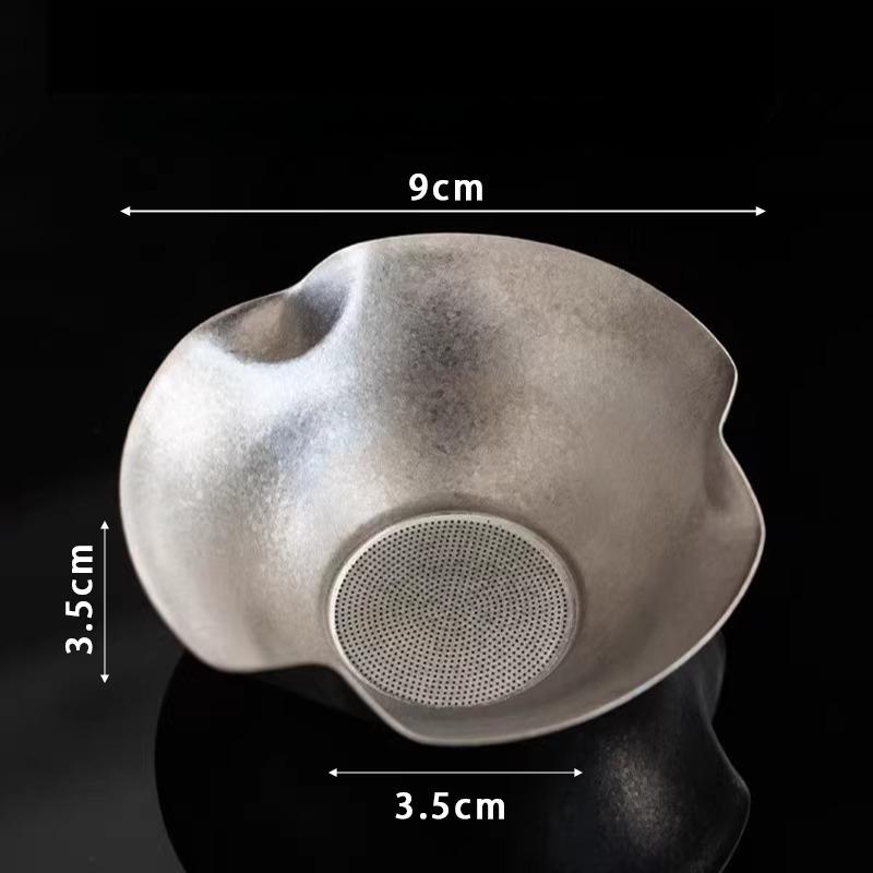 Tea Strainer Pure Titanium Lotus Leaf Integrated Filter High Grade Tea Accessory Match Fair Cup Residue Separate