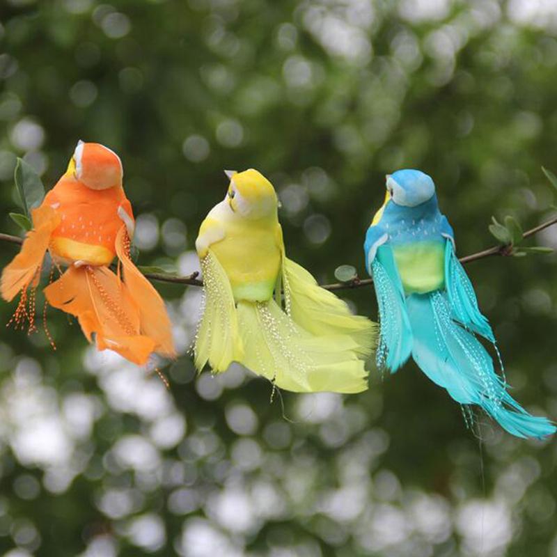 1Pc Mini Artificial Foam Feather Bird Wedding Decorative Doves Bird Home Decor