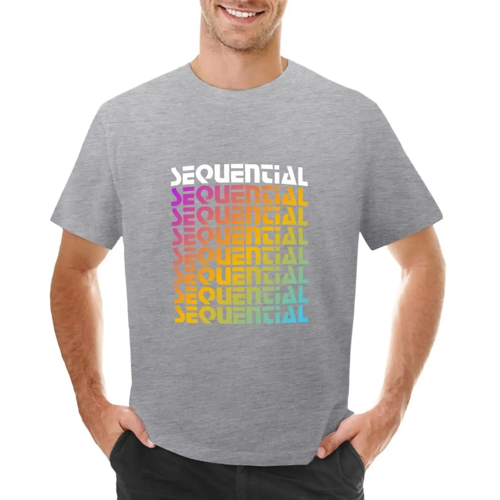 

Rainbow Sequential TShirt sweat anime Short sleeve tee men S