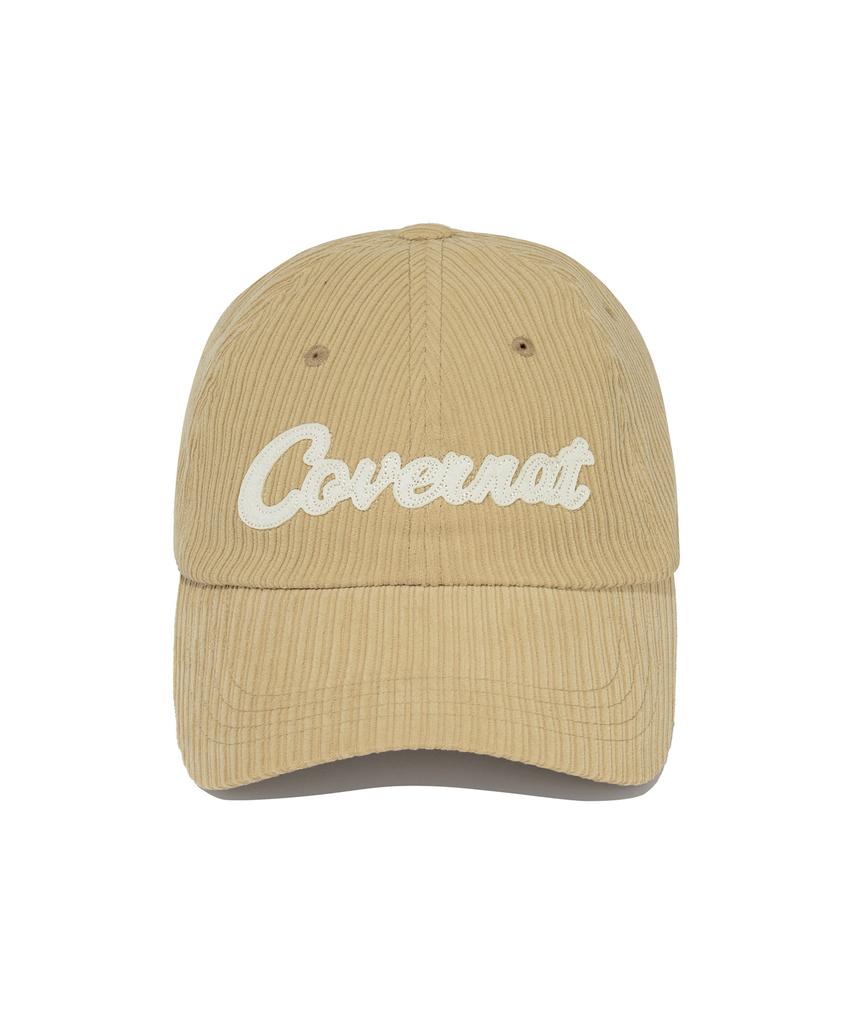 COVERNAT Authentic Applique Corduroy Ball Cap Beige