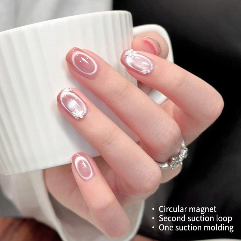 Nail Art Cat's Eye Magnet Tool Hollow Ring-shaped Glass Bead Cat Eye Magnetic Nail Art Effect Magnetic Gel Polish Manicure Tools
