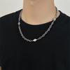 Titanium Steel Necklace Men's and Women's Trend Hip Hop Niche Design High-end Titanium Steel Necklace Fashion Versatile Clavicle Chain Necklace