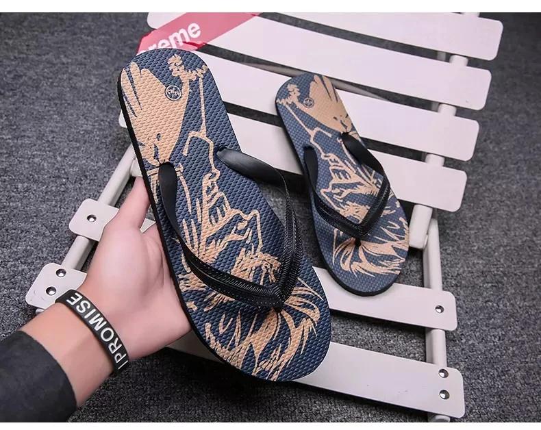 Men Beach Flip Flops 2024 Summer Casual Shoes Man Slip-on Slippers Male Casual Sandals Mens Bathroom Flip Flop Slides Zapatos