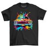 Klassischer Auto-Farbtropfen-Design T-Shirt Herren Damen T-Shirts Oberteil - Lustig und Farblich Stilvoll! Lustiges T-sh