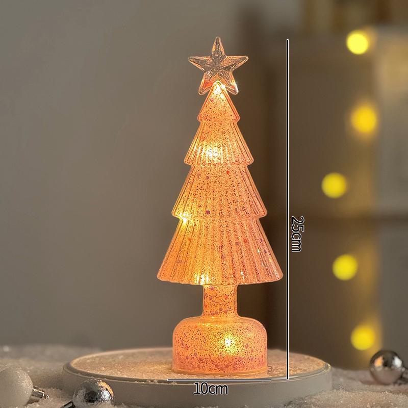 Glowing Christmas Tree Tabletop Ornaments Led Christmas Tree Windows Display Decor Festival Atmosphere Led Night Lights Gift