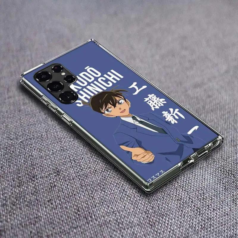 Detective Conan Clear Phone Case for Samsung Galaxy S21 Plus S24 S23 S20 FE S22 S26 Ultra S25 Edge TPU Capa Cases Cover Shockpro
