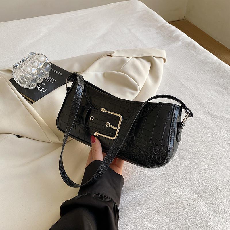 Stylish Pu Leather Shoulder Bag For Women Trendy Street Chic Zippered Handbag