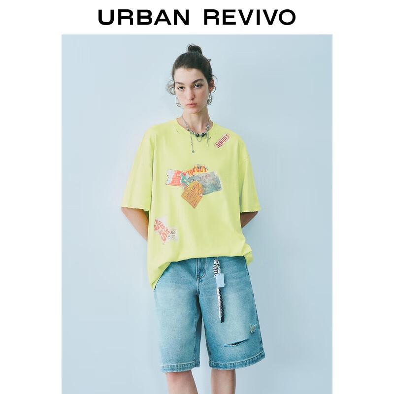 Women s Retro Colorblock Printed Short Sleeve T-Shirt S