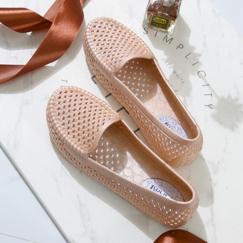Summer Women Hollow Out Loafers Woven Breathable Slip On Flat Casual Daily Office Commute Walking Shoes