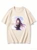 Yatogami Tohka Date A Live Anime Girl Holding Umbrella Graphic Crew Neck Short Sleeve T-shirt