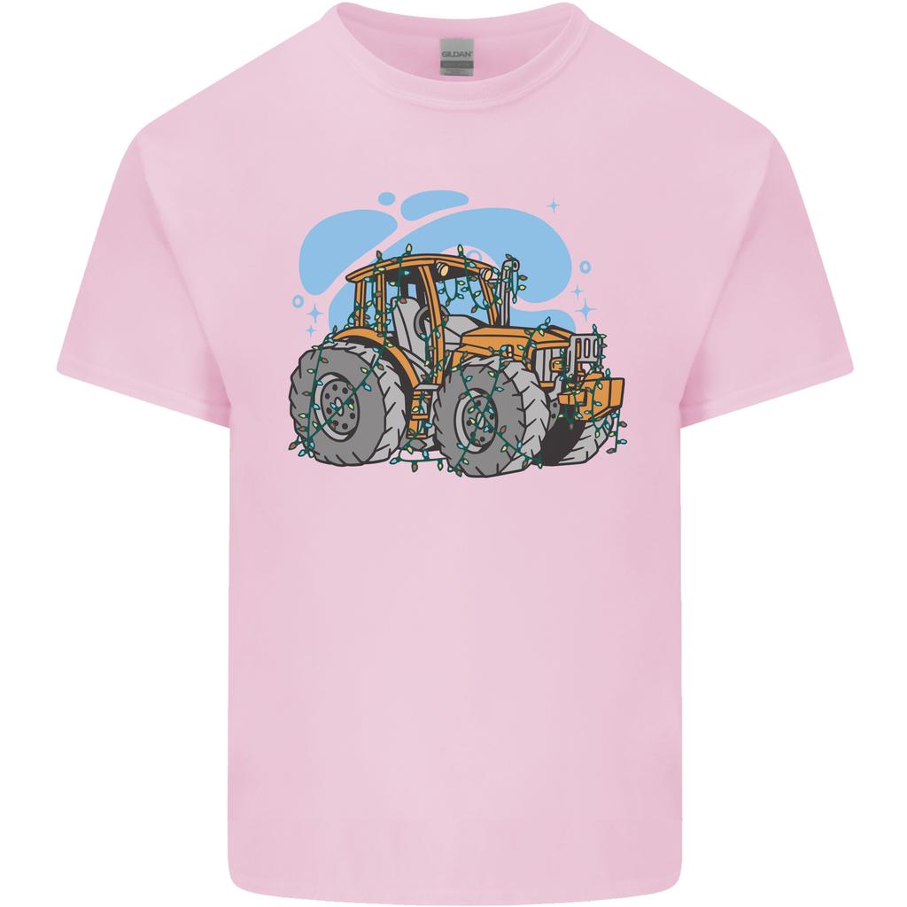 Christmas Tractor Farming Farmer Xmas Unisexs Light Cotton TShirt