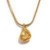 Yhpup Waterproof 316l Stainless Steel Geometric Pendants for Necklace 18K Gold Plated Minimalist Fashion Unisex Jewelry Bijoux