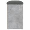 Vidaxl Shoe Bench, Concrete Grey, 102X32X50 Cm