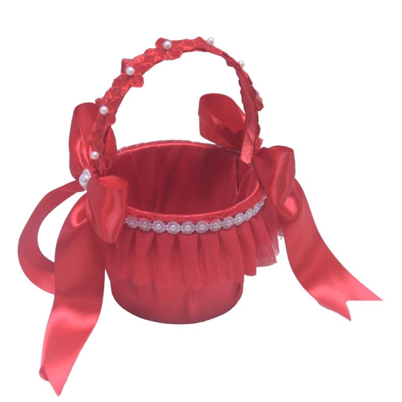 

Durable White Lace Flower Holder Basket For Outdoor Wedding Ceremonies And Special Occasion 1 красный