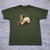 Wallace Gromit Militärgrünes Baumwoll-T-Shirt