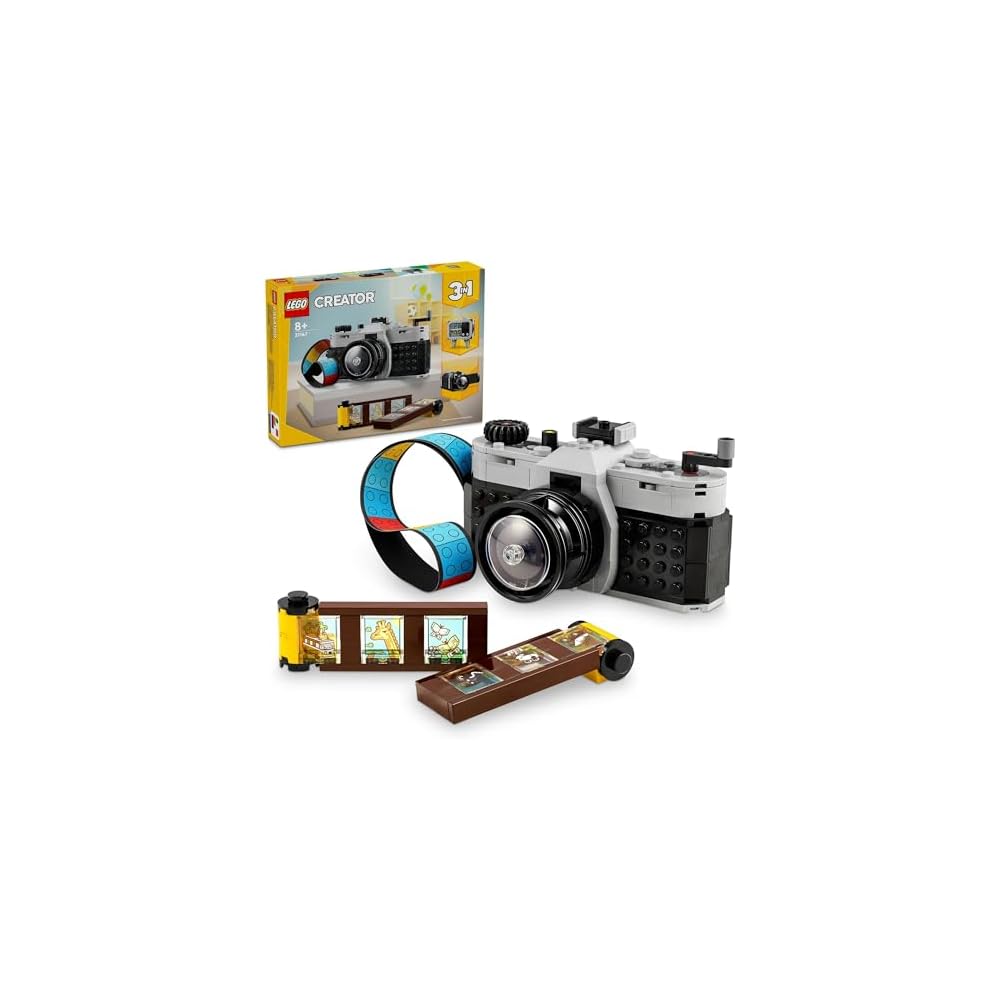 

LEGO Creator Retro Camera Toy Building Set for Kids Age 8 to 10, Decorative Block for Boys and Girls, Model 31147