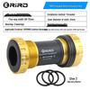 RIRO BB68 Ultra-light Ceramic Bearing Bicycle Bottom Bracket Crankset, Threaded Hollow Design.