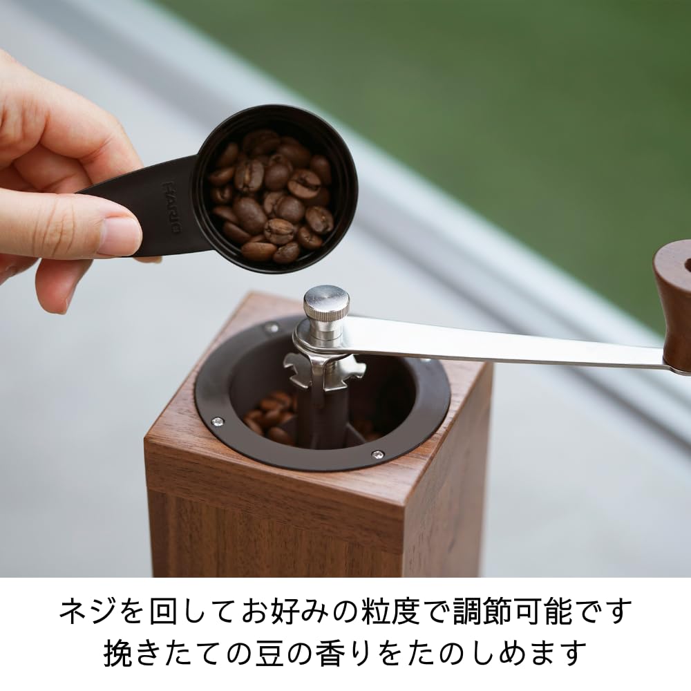 Hario Hand Grinding Coffee Mill Cube Ceramic Mill Hand Drip Wood CMCB-4