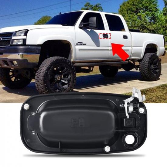 Front Driver Left Side Exterior Door Handle Black For 99-06 Silverado GM1310129