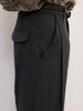 FRAGE A-Sic Pintuck Wide Straight Slacks - Charcoal